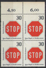 4x 667 Block Strassenverkehr 30 Pf Deutsche Bundespost