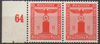 Zusammendruck 160 Dienstmarke der Partei 8 Pf Deutsches Reich