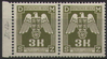 2x 22 Dienstmarke Böhmen und Mähren 3K