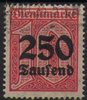 93 Dienstmarke Wertziffer 250 Tausend Deutsches Reich