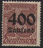 94 Dienstmarke Wertziffer 400 Tausend Deutsches Reich