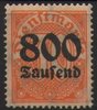 95x Dienstmarke Wertziffer 800 Tausend Deutsches Reich