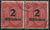 2x 97 Dienstmarke Wertziffer 2 Millionen Deutsches Reich