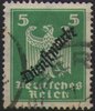 106 Dienstmarke mit Aufdruck 5 Pf Deutsches Reich