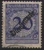 102 Dienstmarke Rosettenzeichnung mit Aufdruck 20 Pf Deutsches Reich