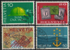 Schweiz 887-890 Jahresereignisse Briefmarken Helvetia
