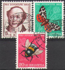 Schweiz 602-604 Insekten Briefmarken Helvetia