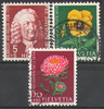 Schweiz 663-665 Wiesen- und Gartenblumen Briefmarken Helvetia