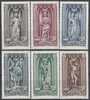 Satz, Diözese Wien Figuren aus dem Stephansdom, Briefmarke Republik Österreich
