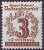 138 Volkssolidarität 3 Pf  Briefmarke Alliierte Besatzung