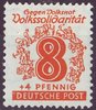 142 Volkssolidarität 8Pf  Briefmarke Alliierte Besatzung