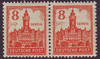 160y Zusammendruck Abschiedsserie 8 Pf  Briefmarke Alliierte Besatzung