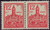 161y Zusammendruck Abschiedsserie 12 Pf  Briefmarke Alliierte Besatzung