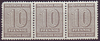 131wY Zusammendruck Freimarke 10 Pf  Briefmarke Alliierte Besatzung