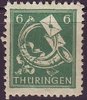 95 y Freimarke 6 Pf  Briefmarke Alliierte Besatzung Thüringen
