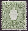 14 a Sachsen 3 Pfennige Staatswappen Briefmarke Altdeutschland