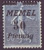 61 Freimarke von Frankreich 50 Pf auf 50C Memelgebiet Französische Mandatsverwaltung