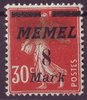 112 Freimarke von Frankreich 8M auf 30C Memelgebiet Französische Mandatsverwaltung
