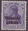 4 Freimarke des Deutschen Reiches mit Aufdruck 20 Pf  Memelgebiet Französische Mandatsverwaltung