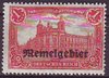 9 Freimarke des Deutschen Reiches mit Aufdruck 1M  Memelgebiet Französische Mandatsverwaltung