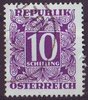 259 x Ziffernzeichnung im Quadrat Porto 10 Schilling Republik Österreich