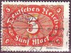 174 a Freimarke Ziffer im Queroval 5 Mark Deutsches Reich