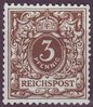 45 b Wertziffer und Krone im Perlenoval 3 Pfennig Reichspost