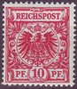 47 d Reichsadler im Kreis 10 Pfennig Reichspost