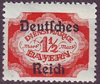 48 Abschiedsausgabe von Bayern Dienstmarke 1.1/2 Mark Deutsches Reich