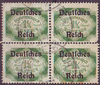4x 47 Abschiedsausgabe von Bayern Dienstmarke 1.1/4 Mark Deutsches Reich