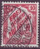 12 Zähldienstmarke für Baden Dienstmarke 10 Pf Deutsches Reich