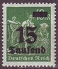 279 a Schnitter mit Aufdruck 15 Tausend auf 40 M Deutsches Reich