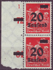 2x 280 Schnitter mit Aufdruck 20 Tausend auf 12 M Deutsches Reich