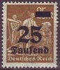 283 Schnitter mit Aufdruck 25 Tausend auf 25 M Deutsches Reich
