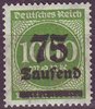 288 I Ziffer im Kreis mit Aufdruck 75 Tausend auf 1000 M Deutsches Reich