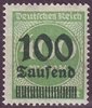 290 Ziffer im Kreis mit Aufdruck 100 Tausend auf 400 M Deutsches Reich