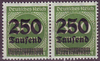 2x 293 Ziffer im Kreis mit Aufdruck 250 Tausend auf 300 M Deutsches Reich