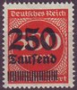 296 Ziffer im Kreis mit Aufdruck 250 Tausend auf 500 M Deutsches Reich