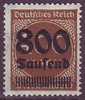 305 Ziffer im Kreis mit Aufdruck 800 Tausend auf 400 Mark Deutsches Reich