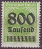 307 Ziffer im Kreis mit Aufdruck 800 Tausend auf 500 Mark Deutsches Reich