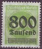 308 a Ziffer im Kreis mit Aufdruck 800 Tausend auf 1000 Mark Deutsches Reich