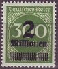 310 Ziffer im Kreis mit Aufdruck 2 Millionen auf 300 Mark Deutsches Reich