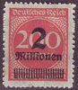 309 Ba Ziffer im Kreis mit Aufdruck 2 Millionen auf 200 Mark Deutsches Reich