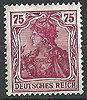 197 Germania 75 Pf Deutsches Reich