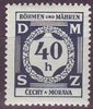 02 Dienstmarke Böhmen und Mähren 40 h Čechy a Morava