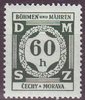 04 Dienstmarke Böhmen und Mähren 60 h Čechy a Morava