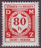 05 Dienstmarke Böhmen und Mähren 80 h Čechy a Morava