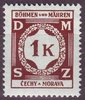 06 Dienstmarke Böhmen und Mähren 1 K Čechy a Morava