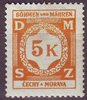 12 Dienstmarke Böhmen und Mähren 5 K Čechy a Morava