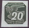 123 Zeitungsmarke 20 h Böhmen und Mähren Deutsches Reich